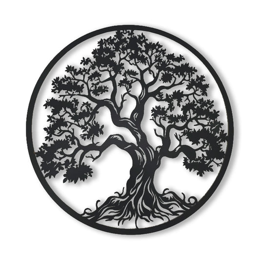 Metal tree wall art