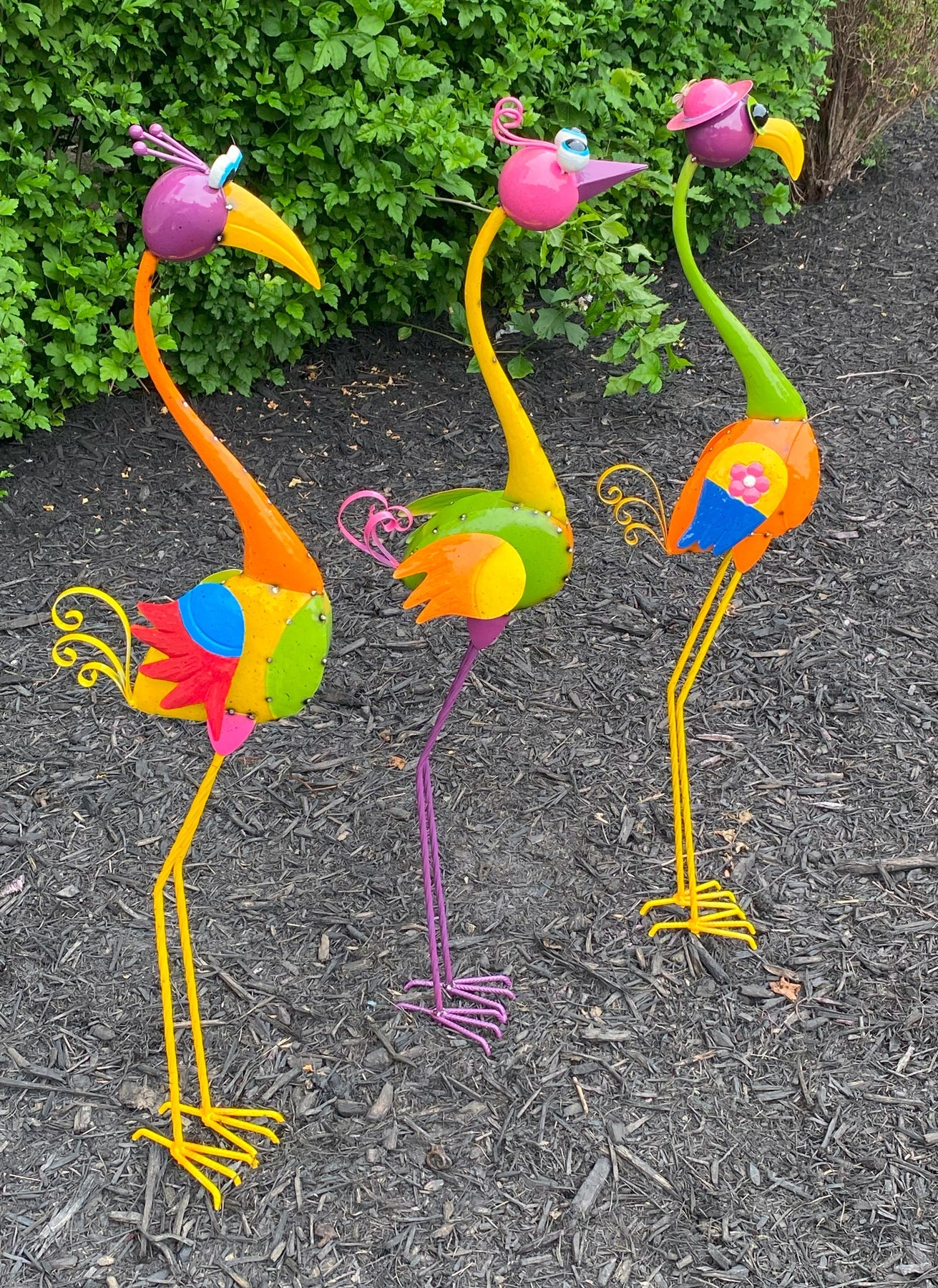 Metal bird garden decor