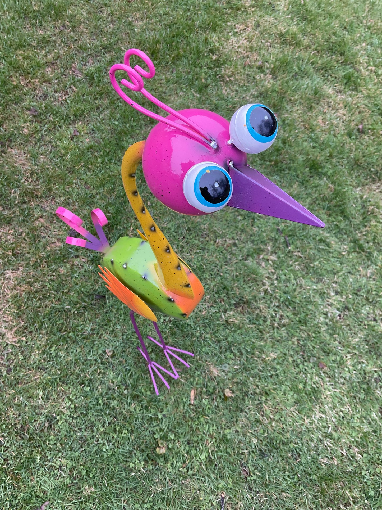 Metal bird garden decor