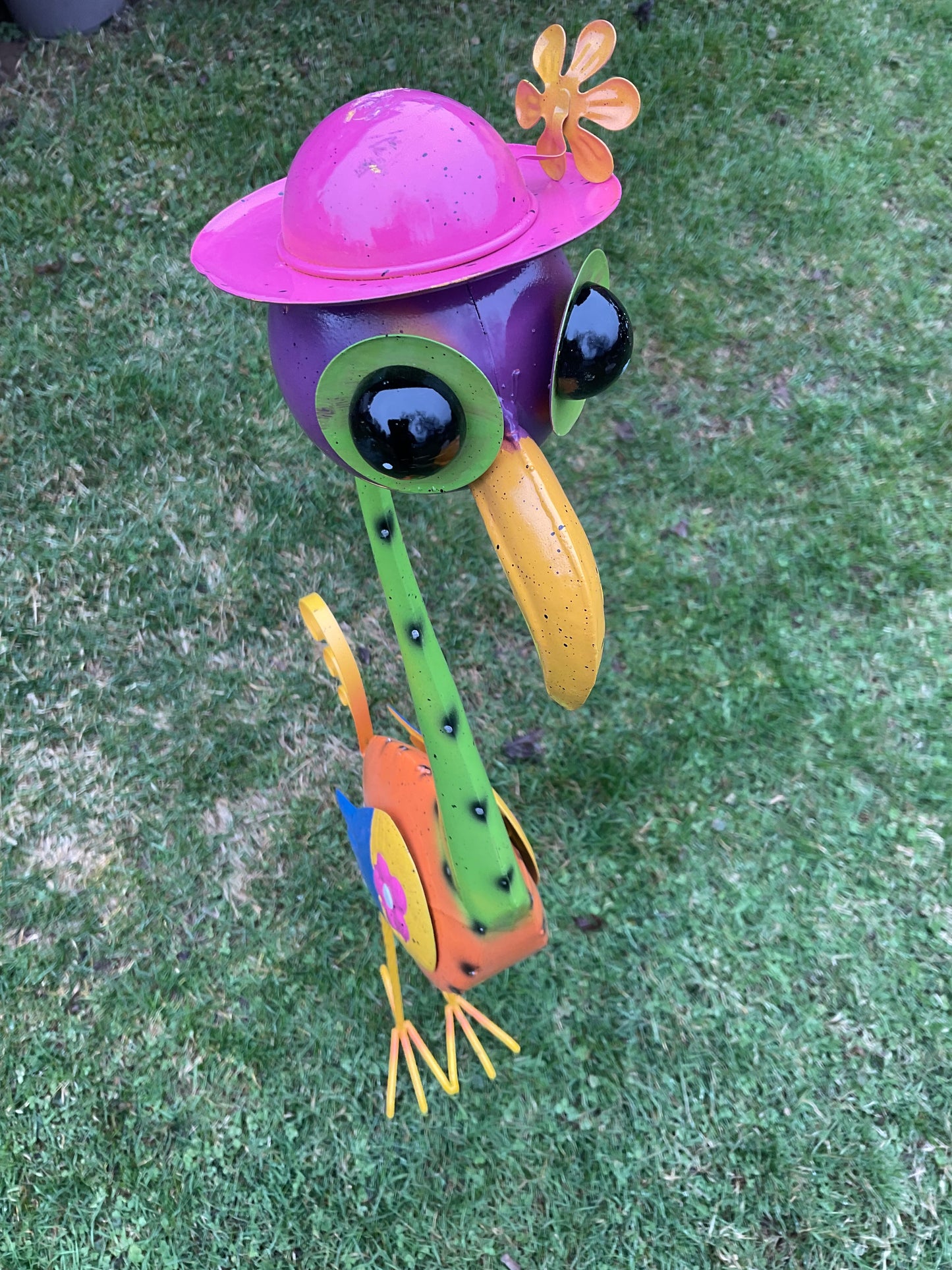 Metal bird garden decor