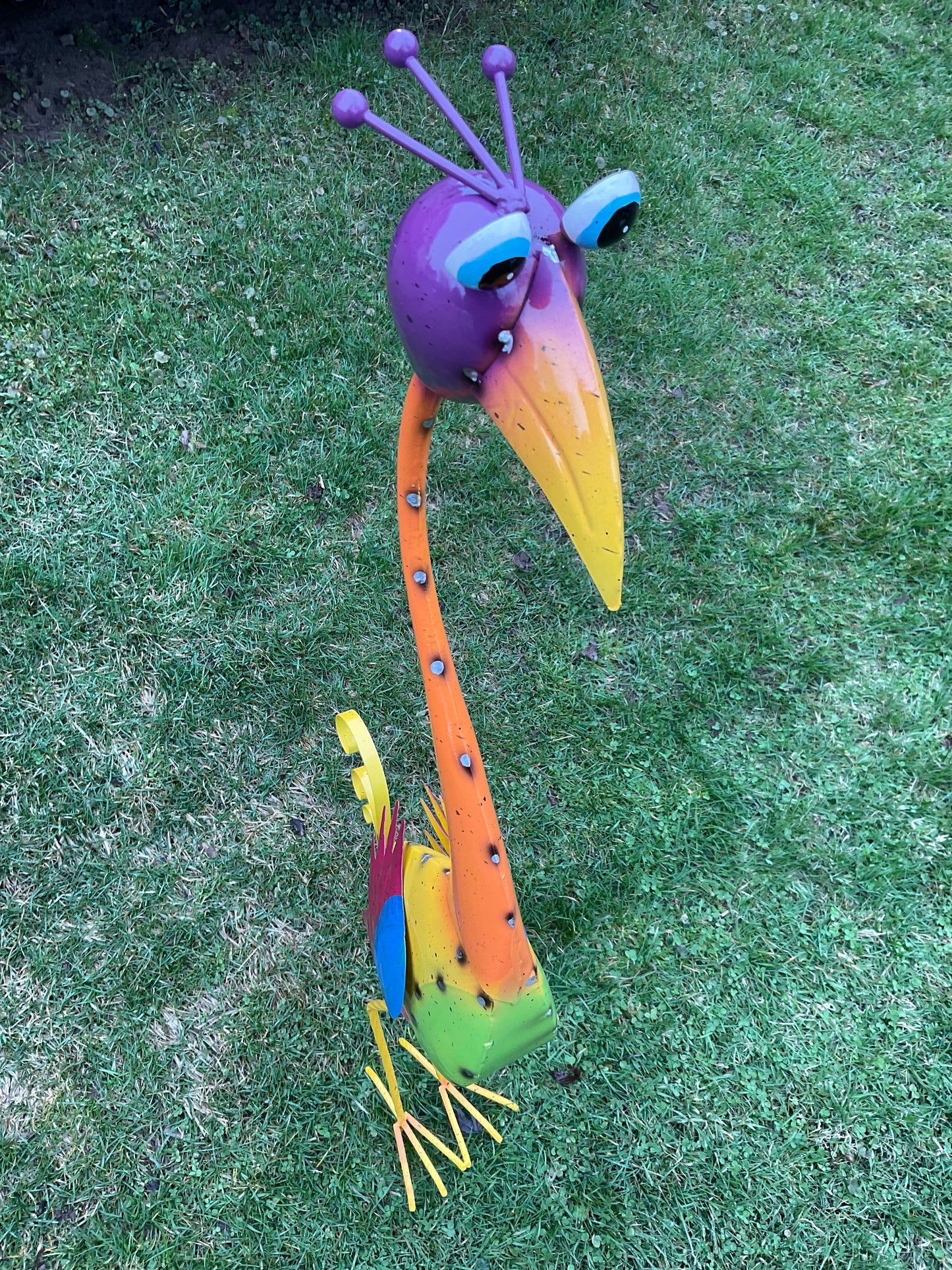 Metal bird garden decor