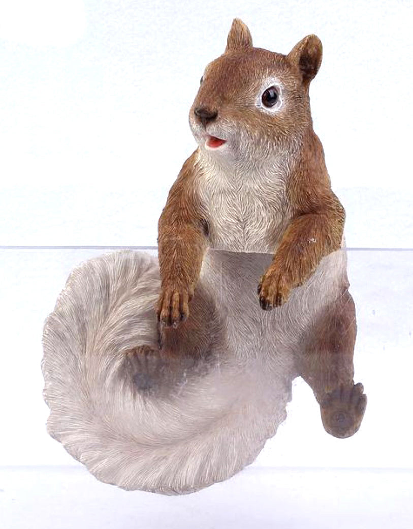 Resin squirrel fence hanger