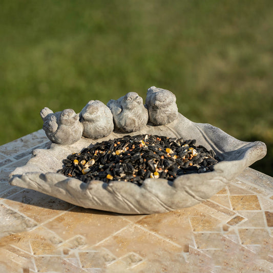 Cement bird feeder