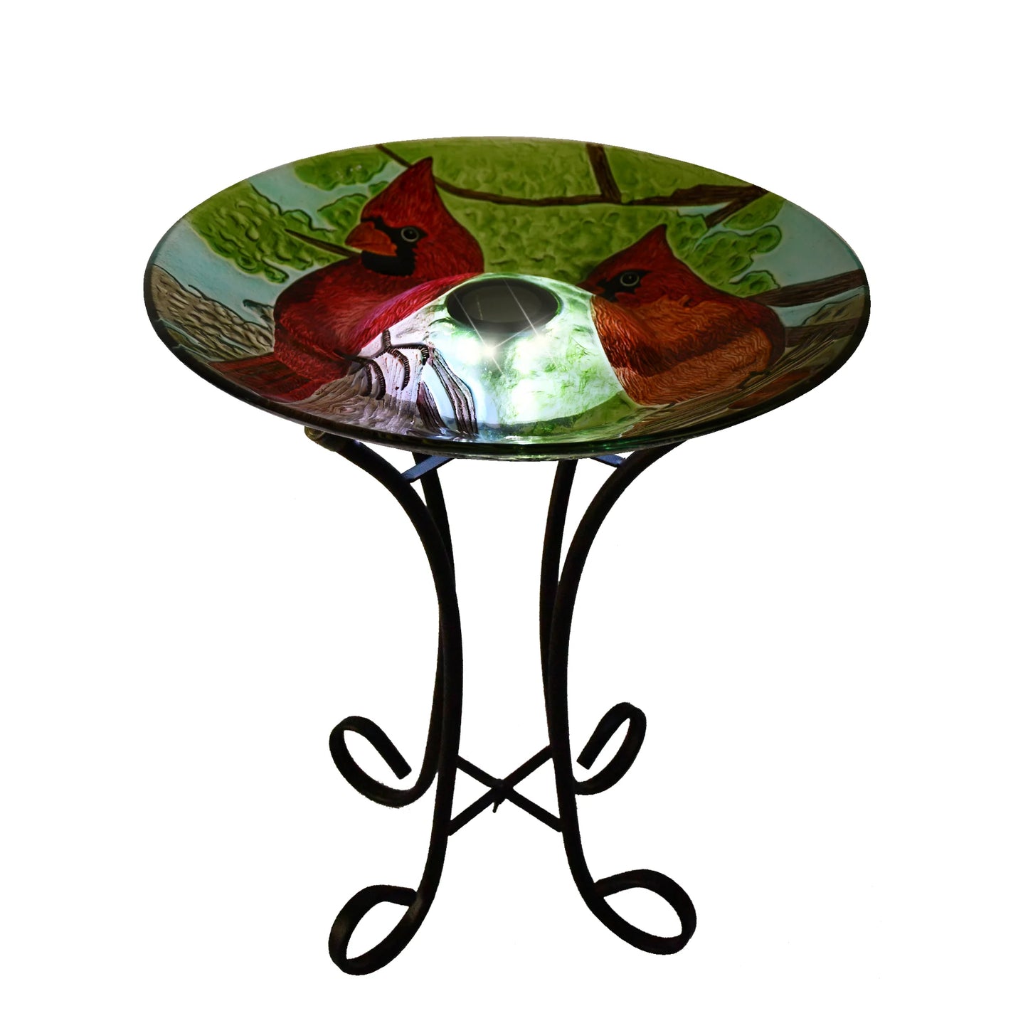 Solar bird bath