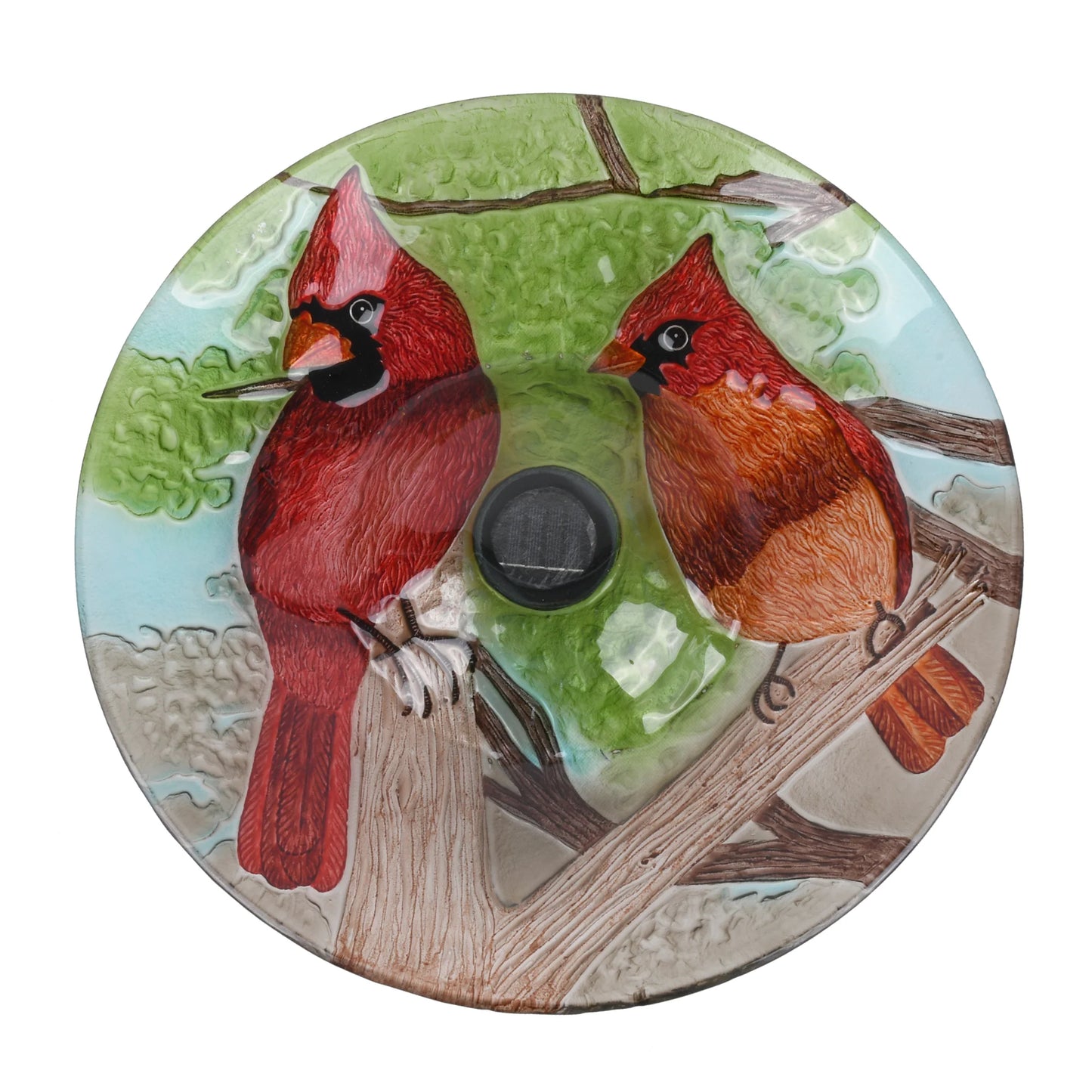Solar bird bath