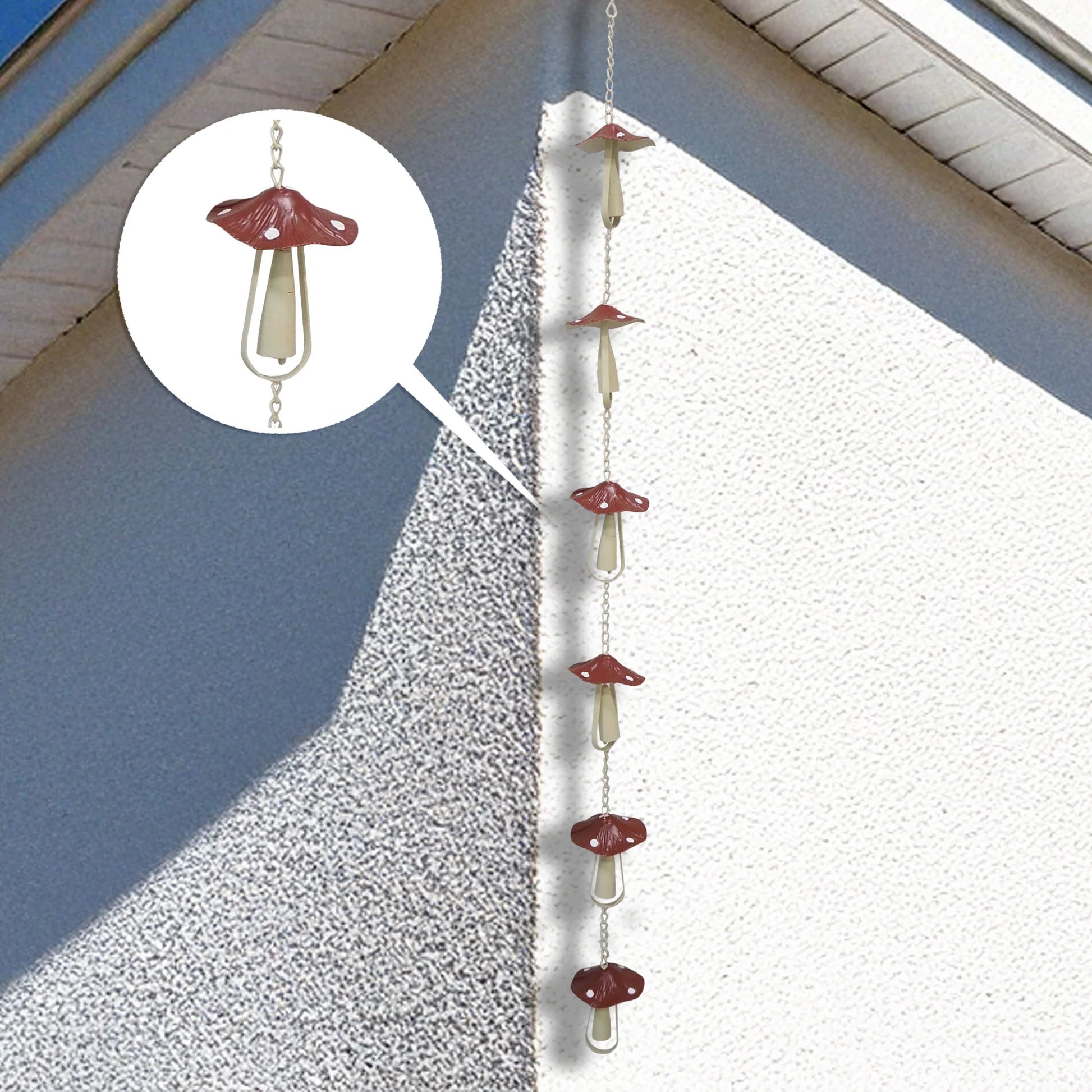 Red mushroom rain chime