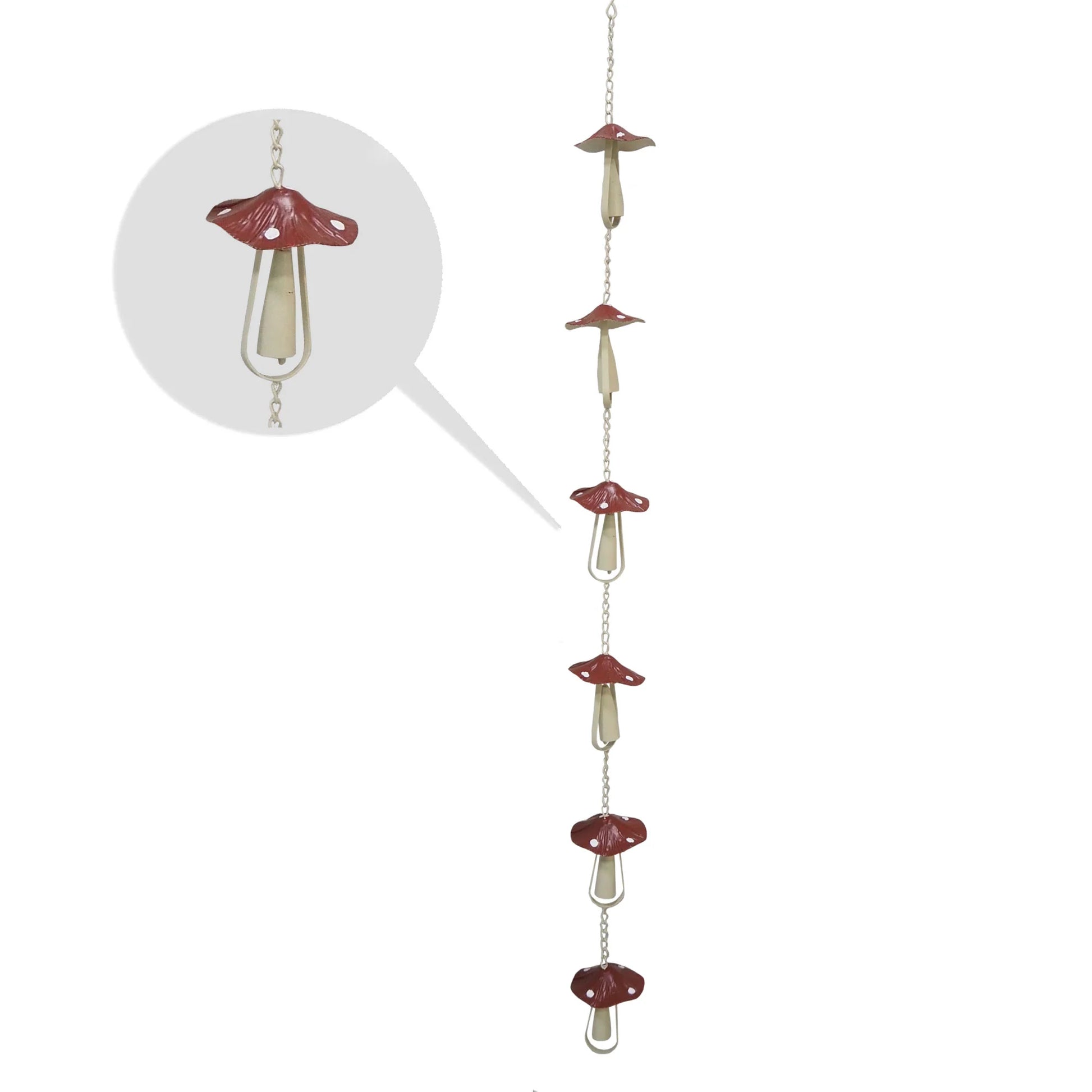 Red mushroom rain chime