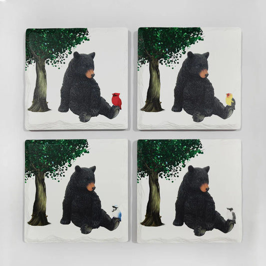 Bear and Little Bird Coasters