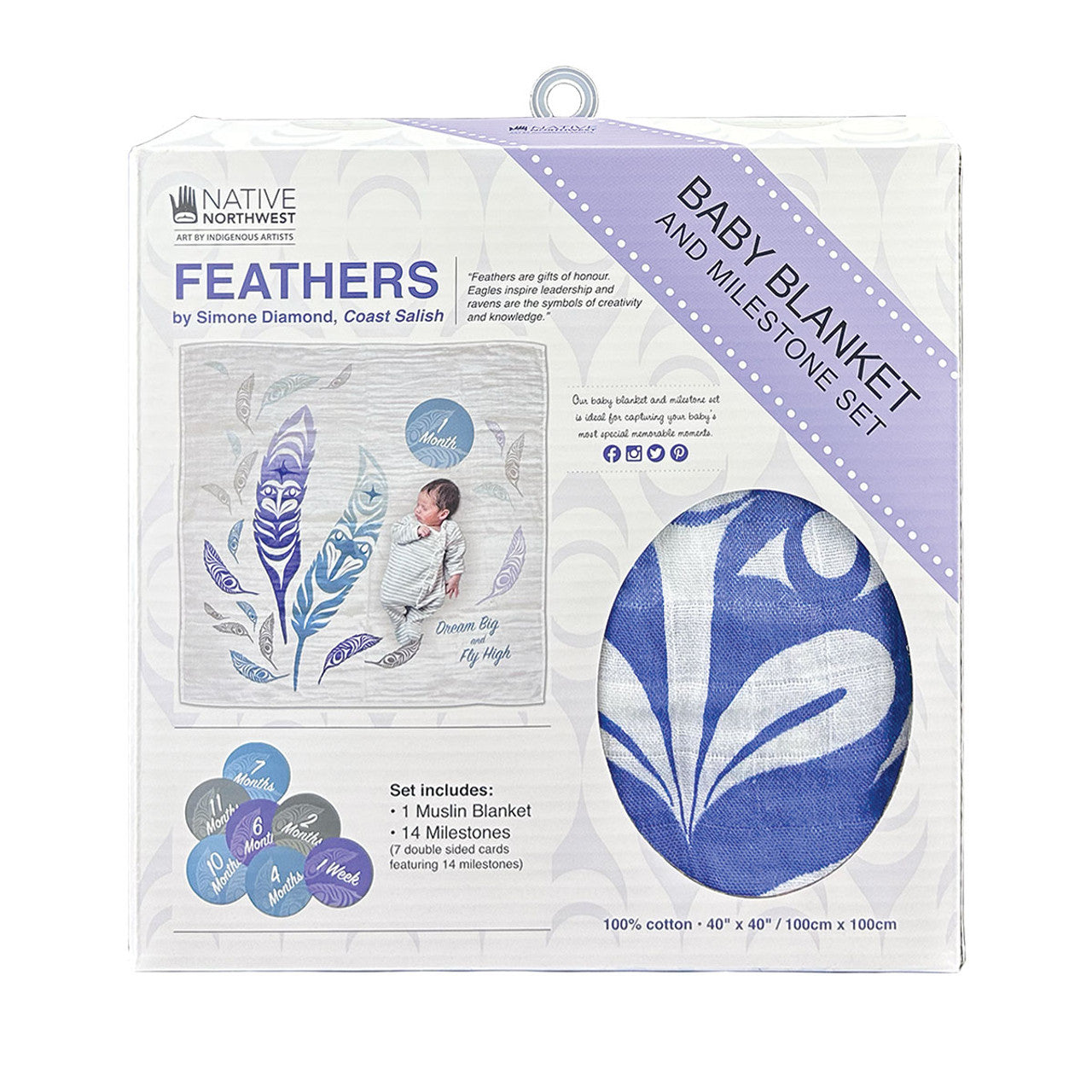 Baby Blanket and Milestone Set - Artist Simone Diamond