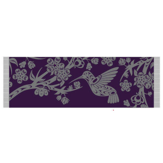 Sacred Shawl - Blossoms & Hummingbirds - Artist Simone Diamond