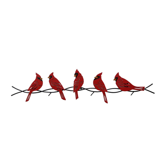 Cardinals metal wall decor