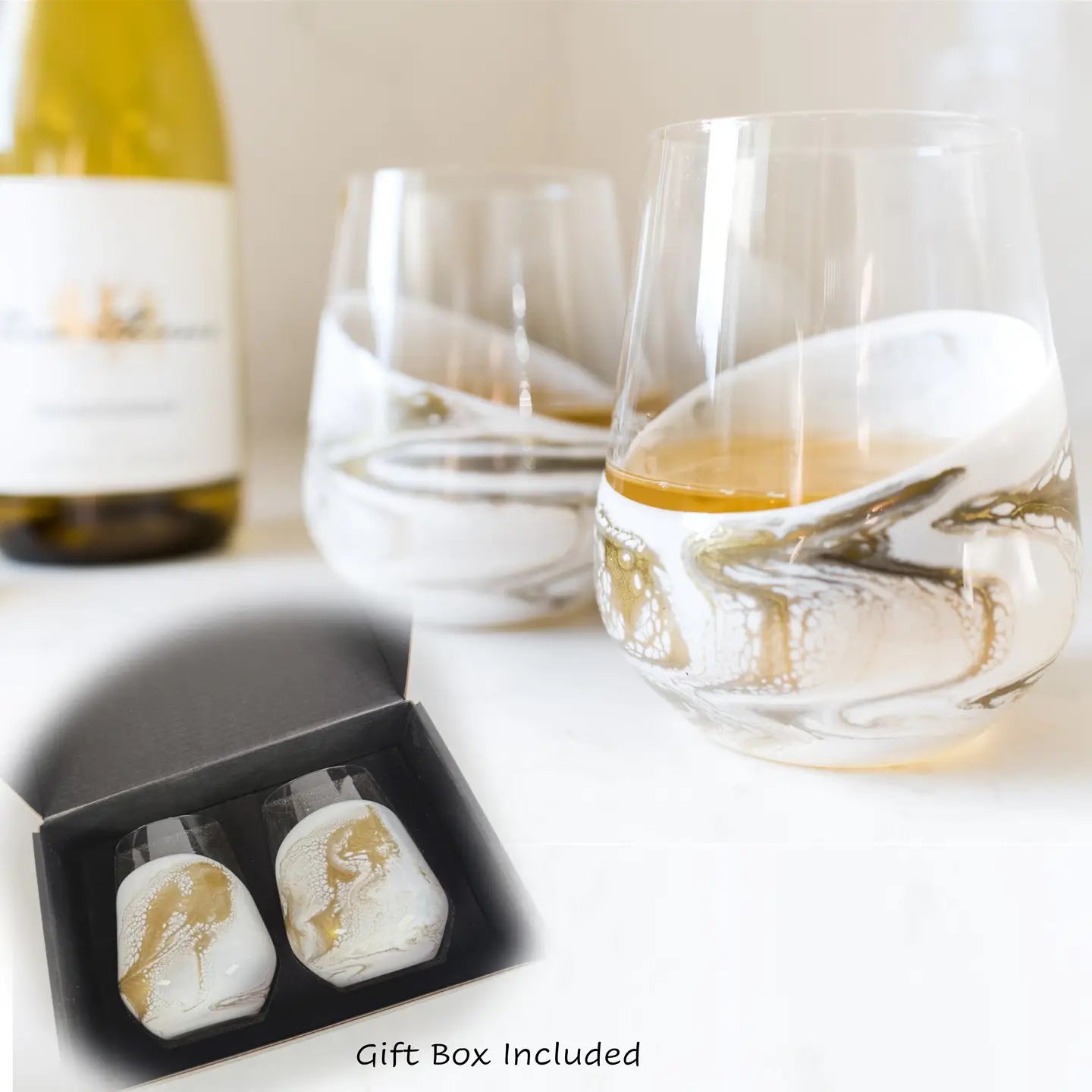 15 oz Wine Glasses – Handcrafted Functional Art (Set of 2)