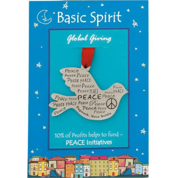 Basic Spirit pewter Peace Dove Christmas ornament.
