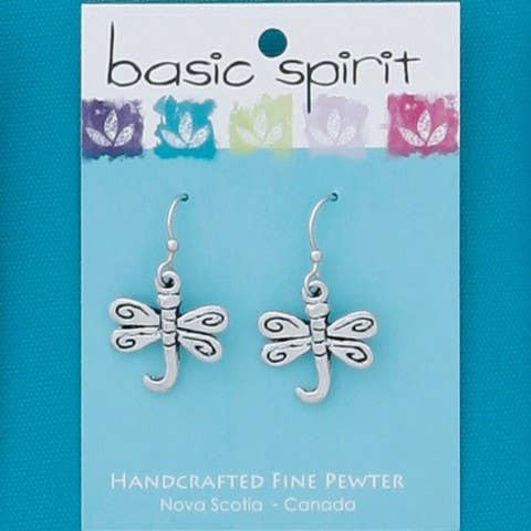 Pewter dragonfly earrings
