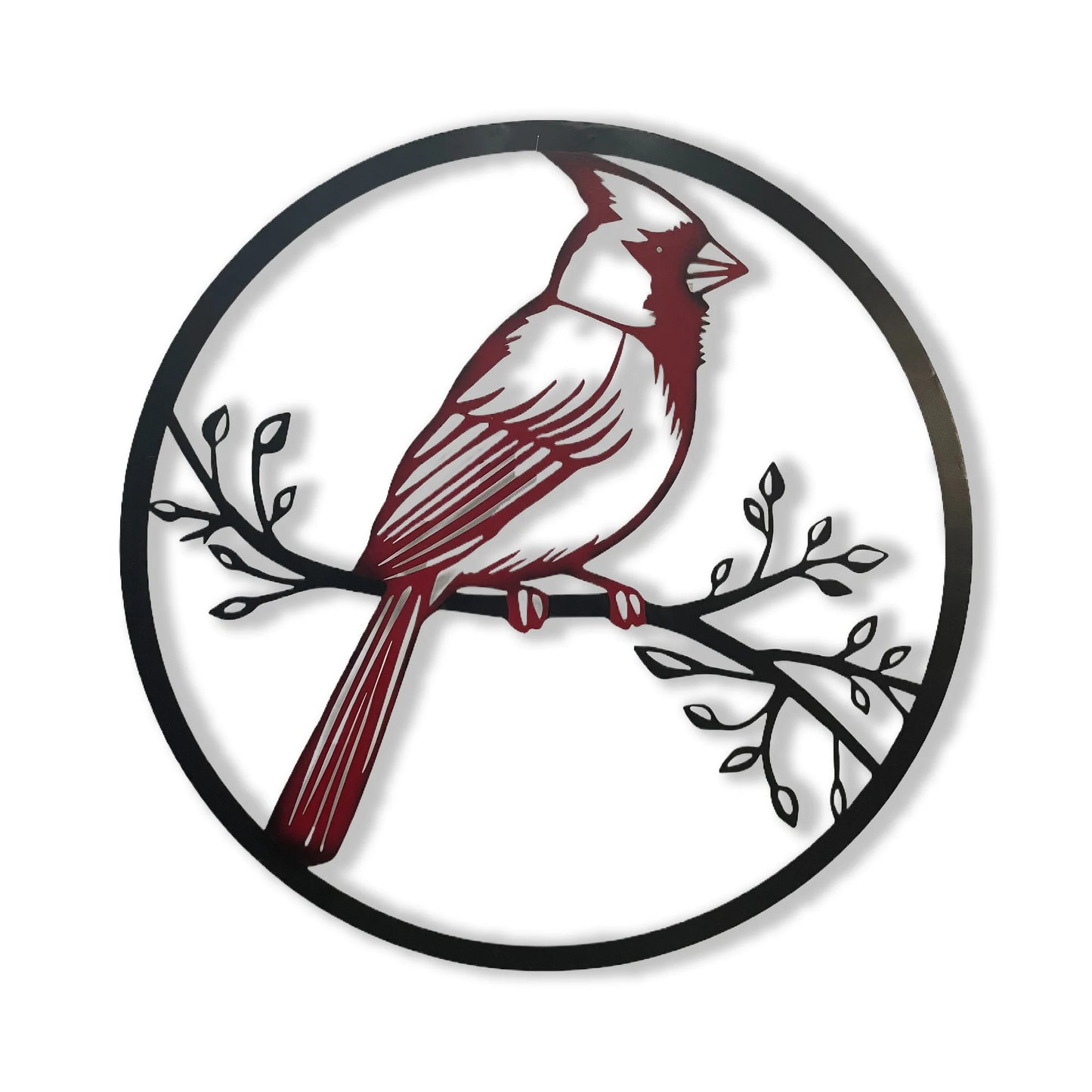 Metal cardinal wall decor