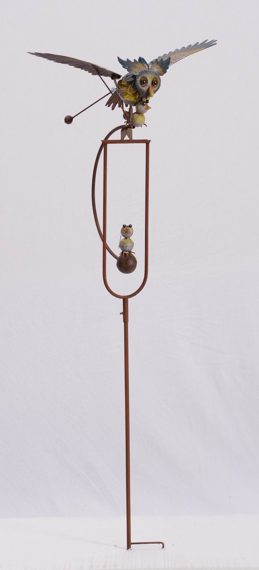Metal Rocking Owl Garden Stake