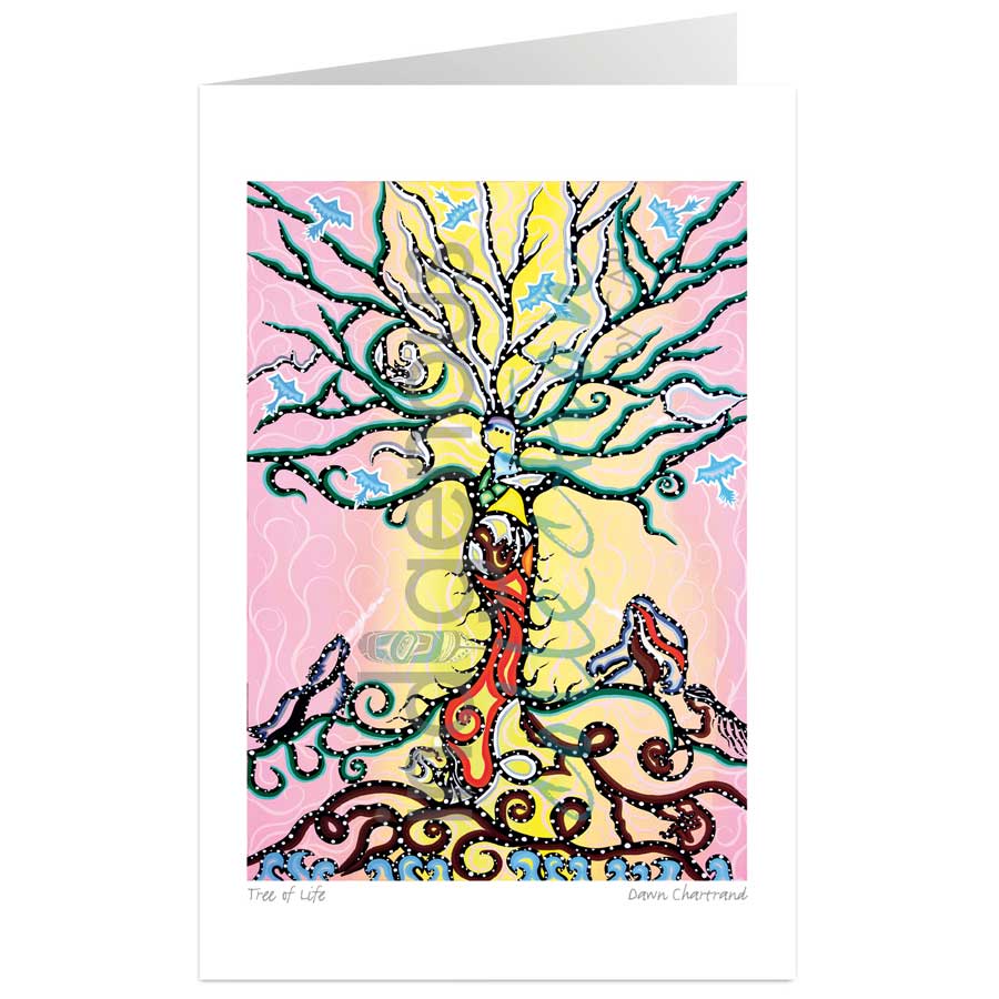 Tree of life matted and framed art card