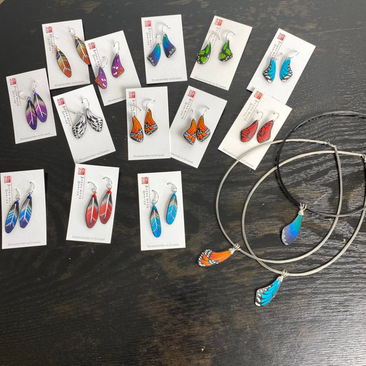feather earrings made in Canada