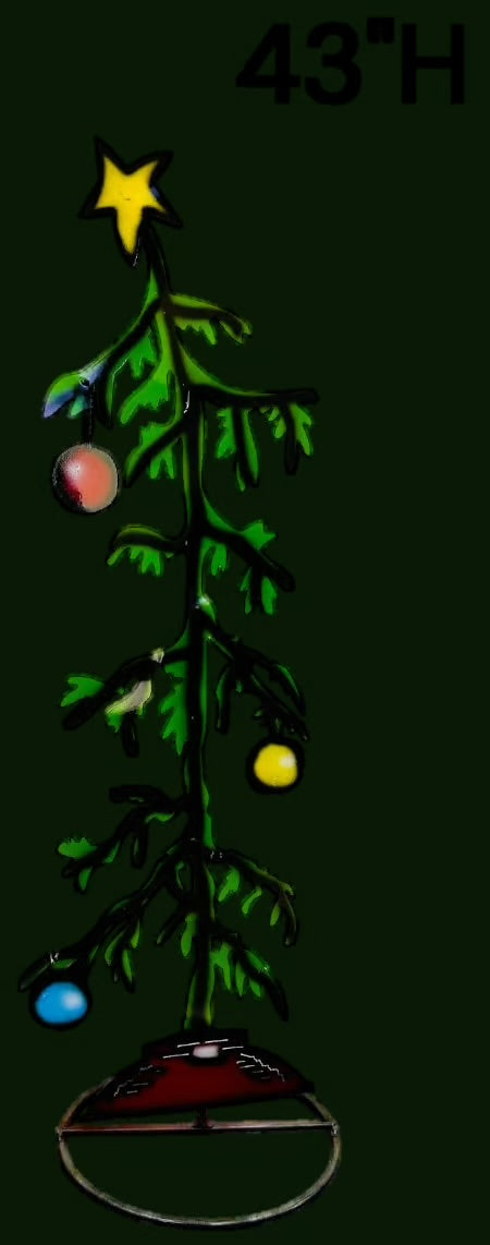 Skinny Christmas Tree - Made in Mexico From Recycled Metal