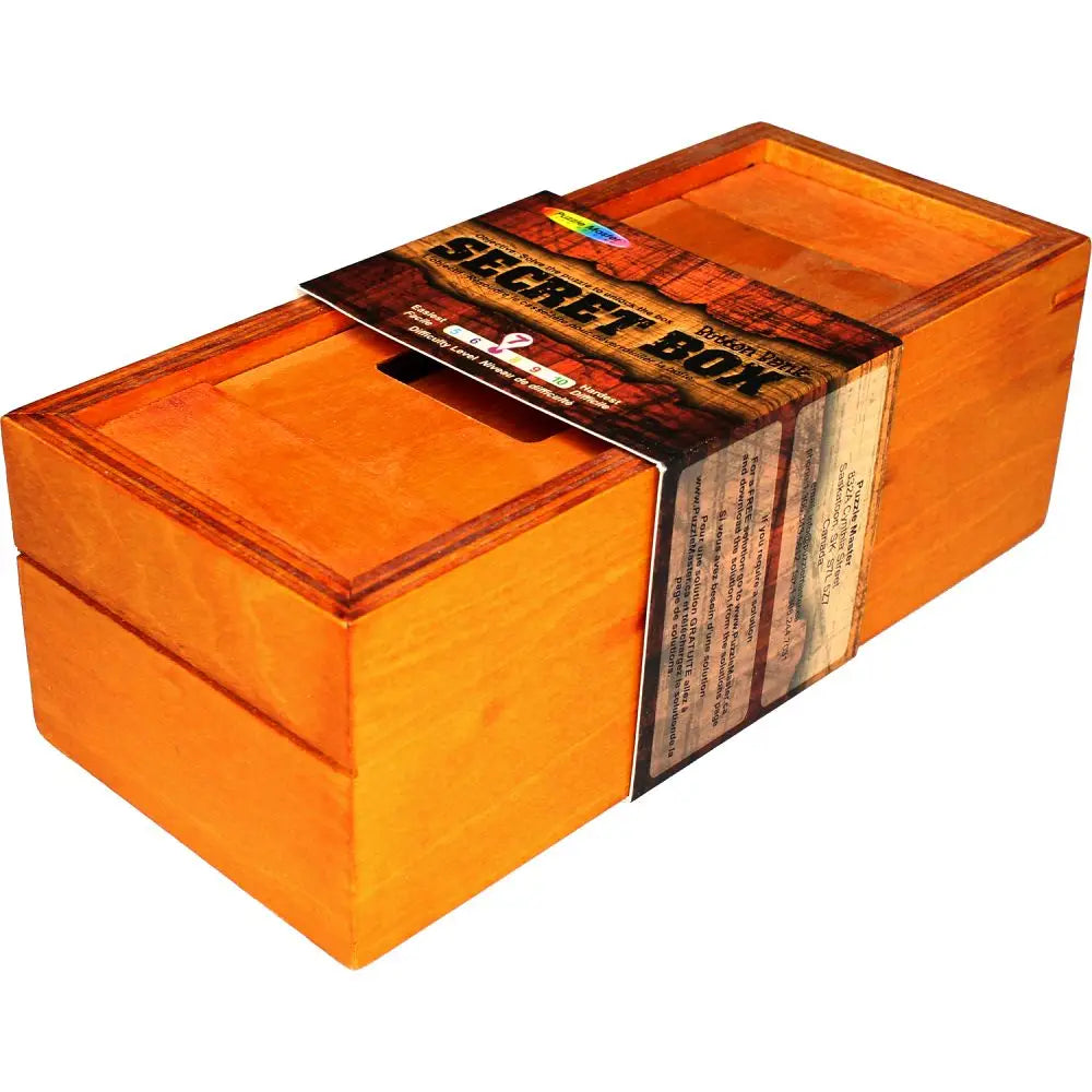 Secret Opening Box - Button Bank | Wooden Puzzle Box