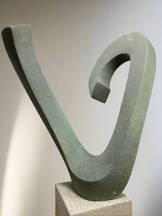 The Silent Soar - Zimbabwe Stone Sculpture - African Art