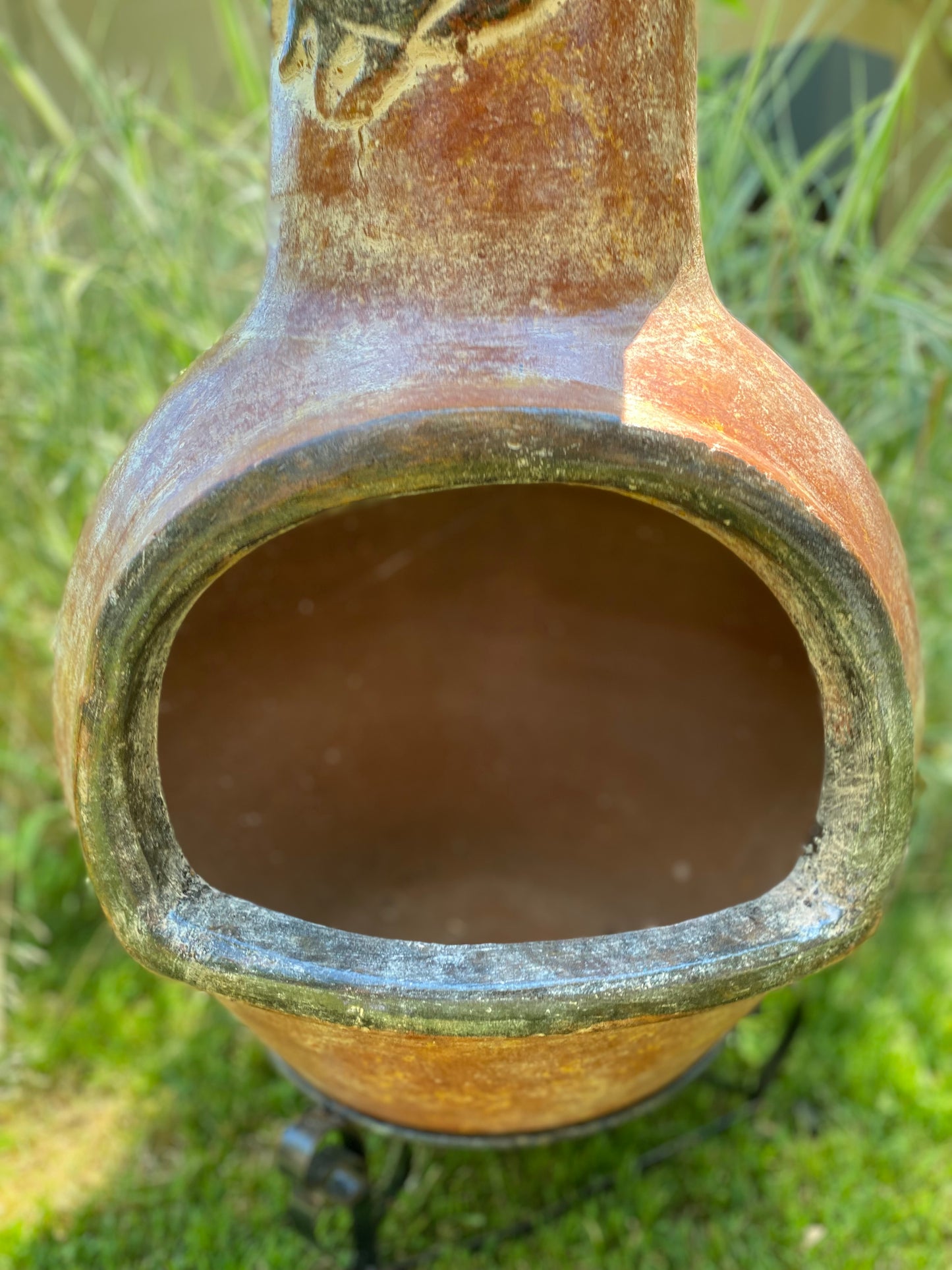 Chiminea with a moon