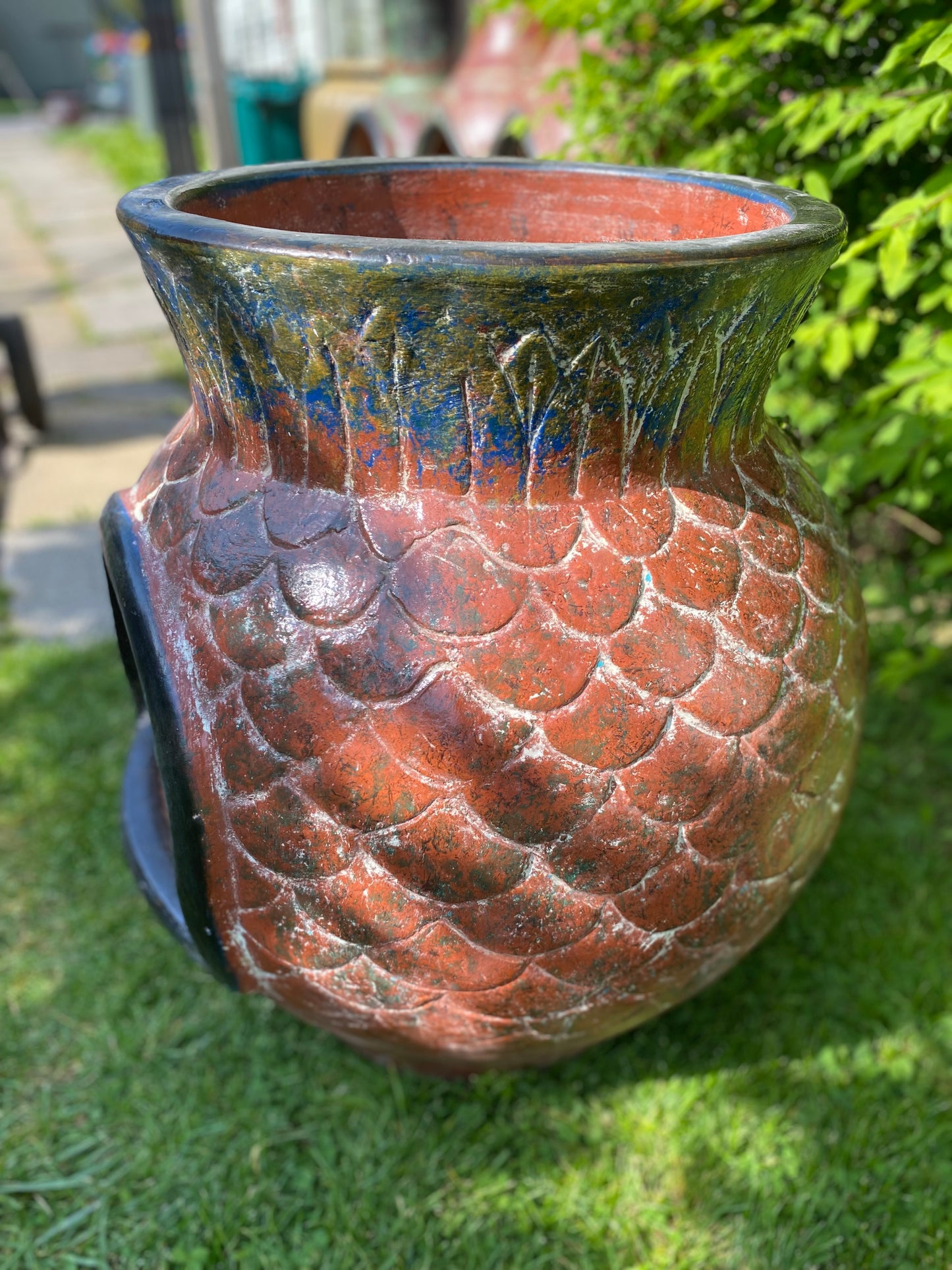 Authentic Mexican Pineapple Chiminea – Handcrafted Clay Outdoor Fireplace