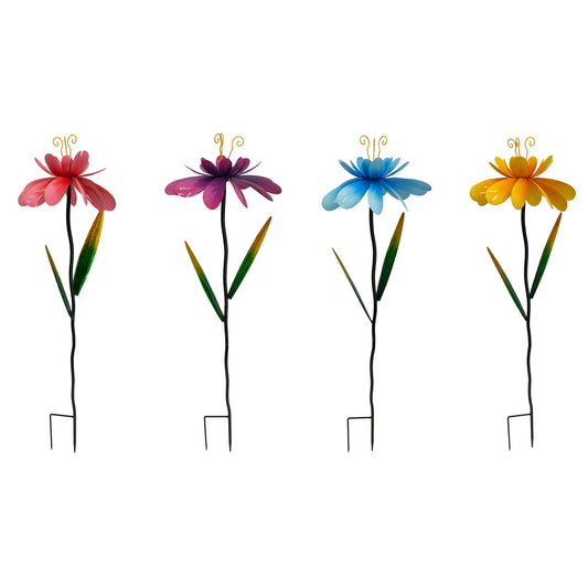 Spinning wildflower garden stake