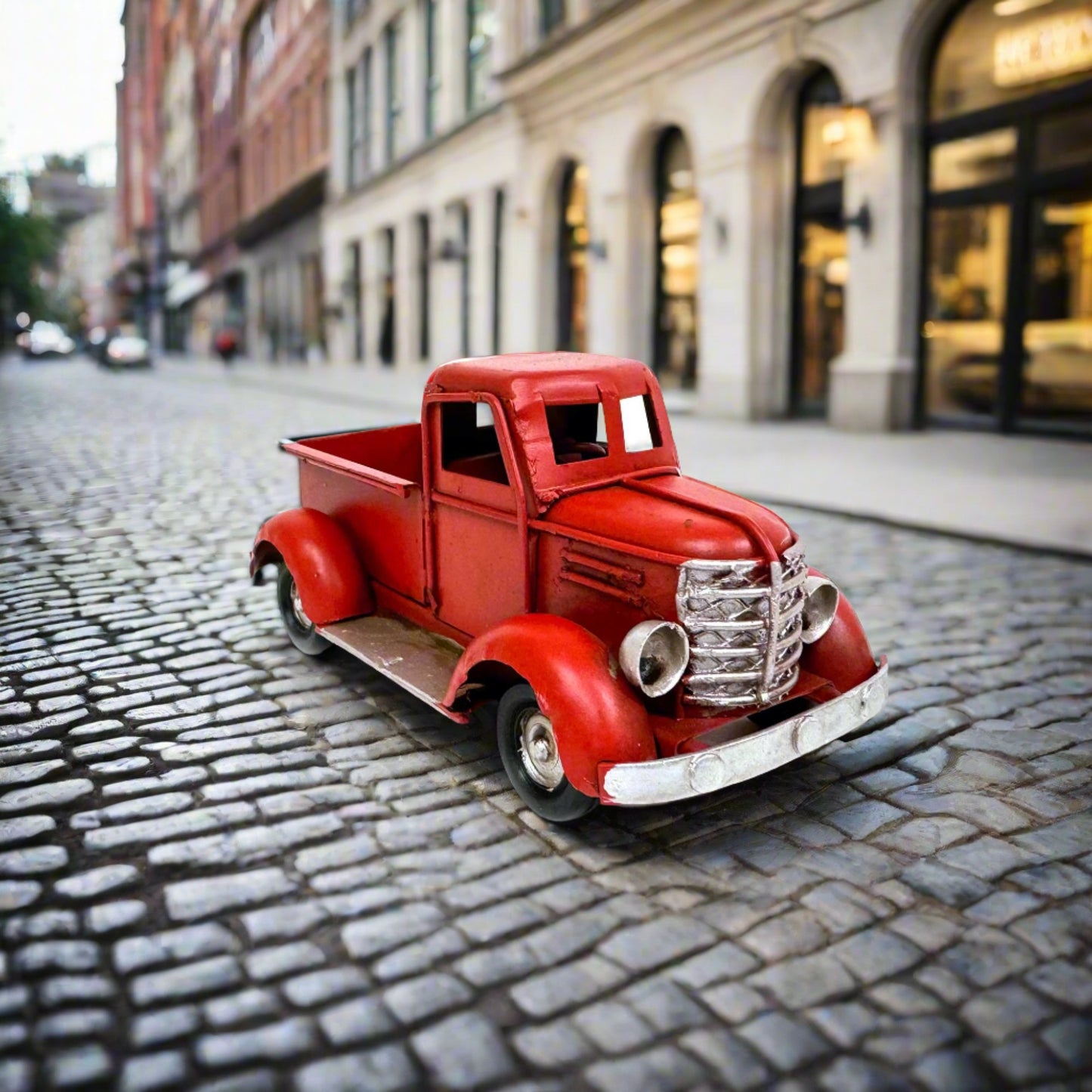 red toy pickup truck