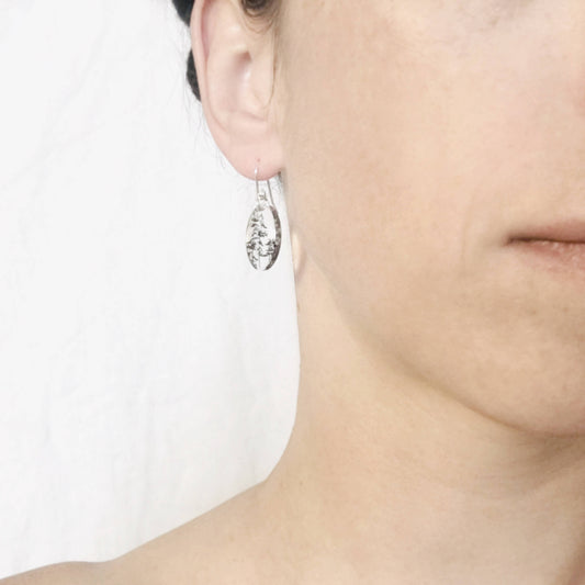 Small Oval Forest Earrings