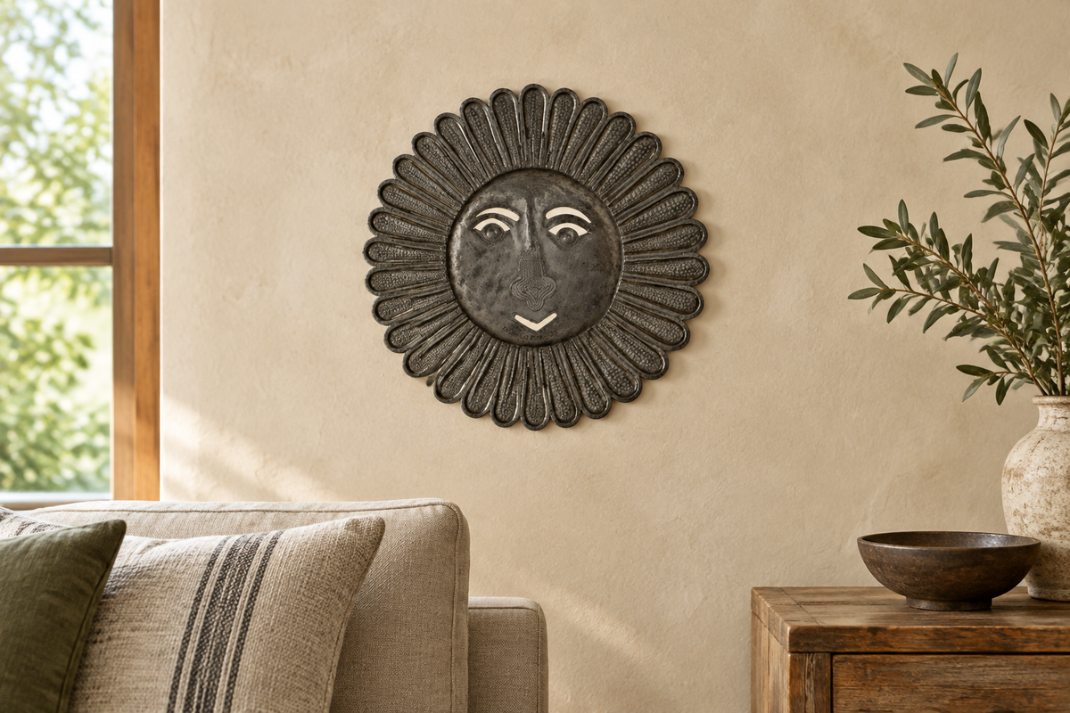 Floral sun face lifestyle photo