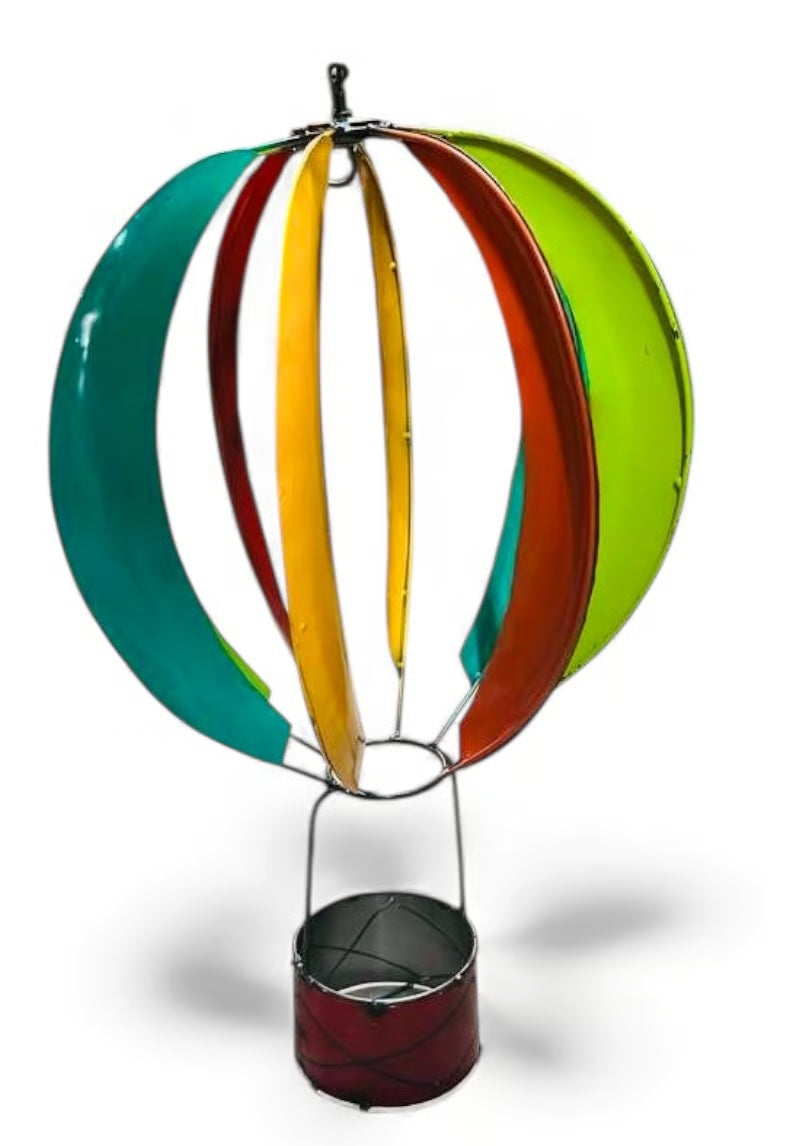 metal hot air balloon windspinner