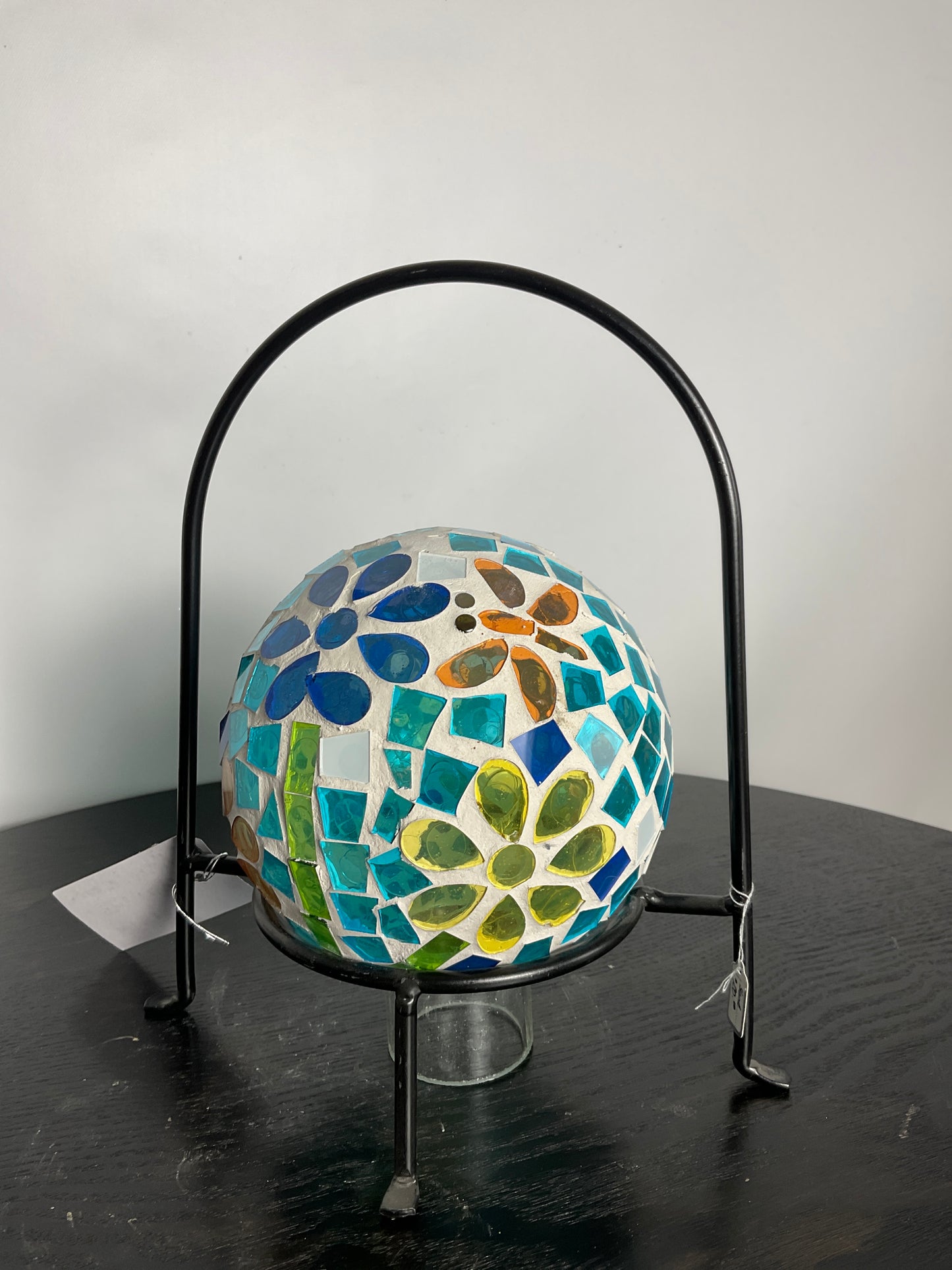 6” Mosaic Glass Gazing Ball, Floral Fields