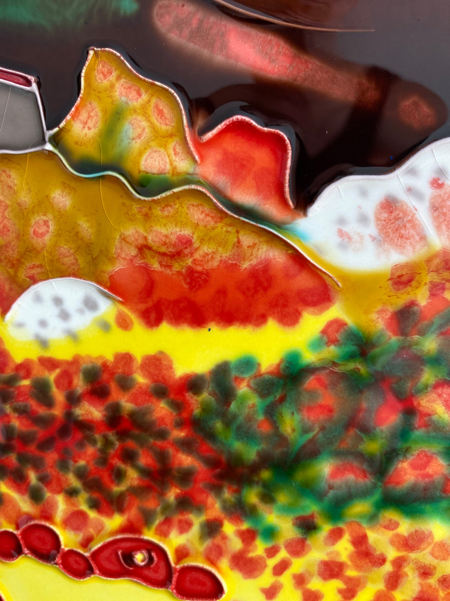 Ceramic art tile of rolling hills