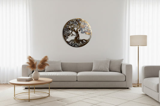 Metal tree of life wall decor