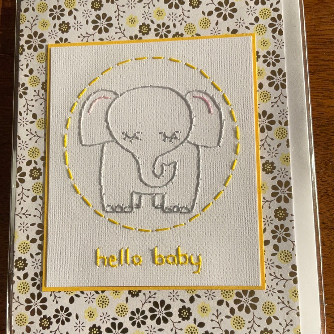 Hand Stitched Greeting Card