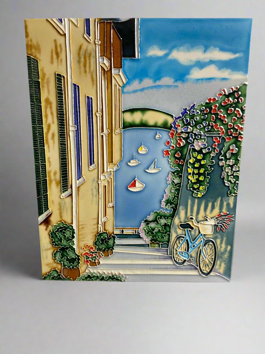 Mediterranean ceramic art tile