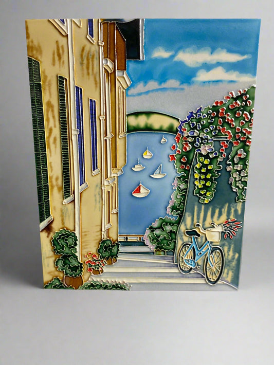 Mediterranean ceramic art tile