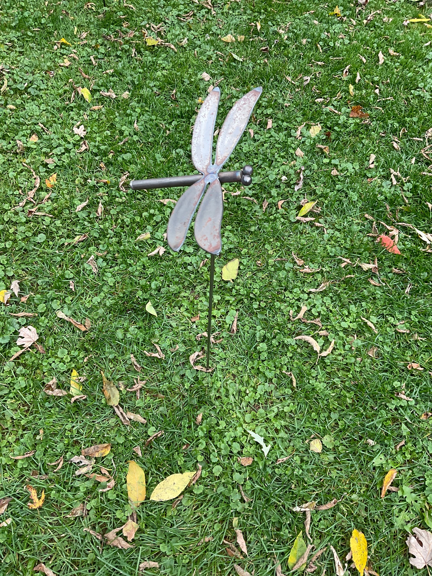 Metal dragonfly stake