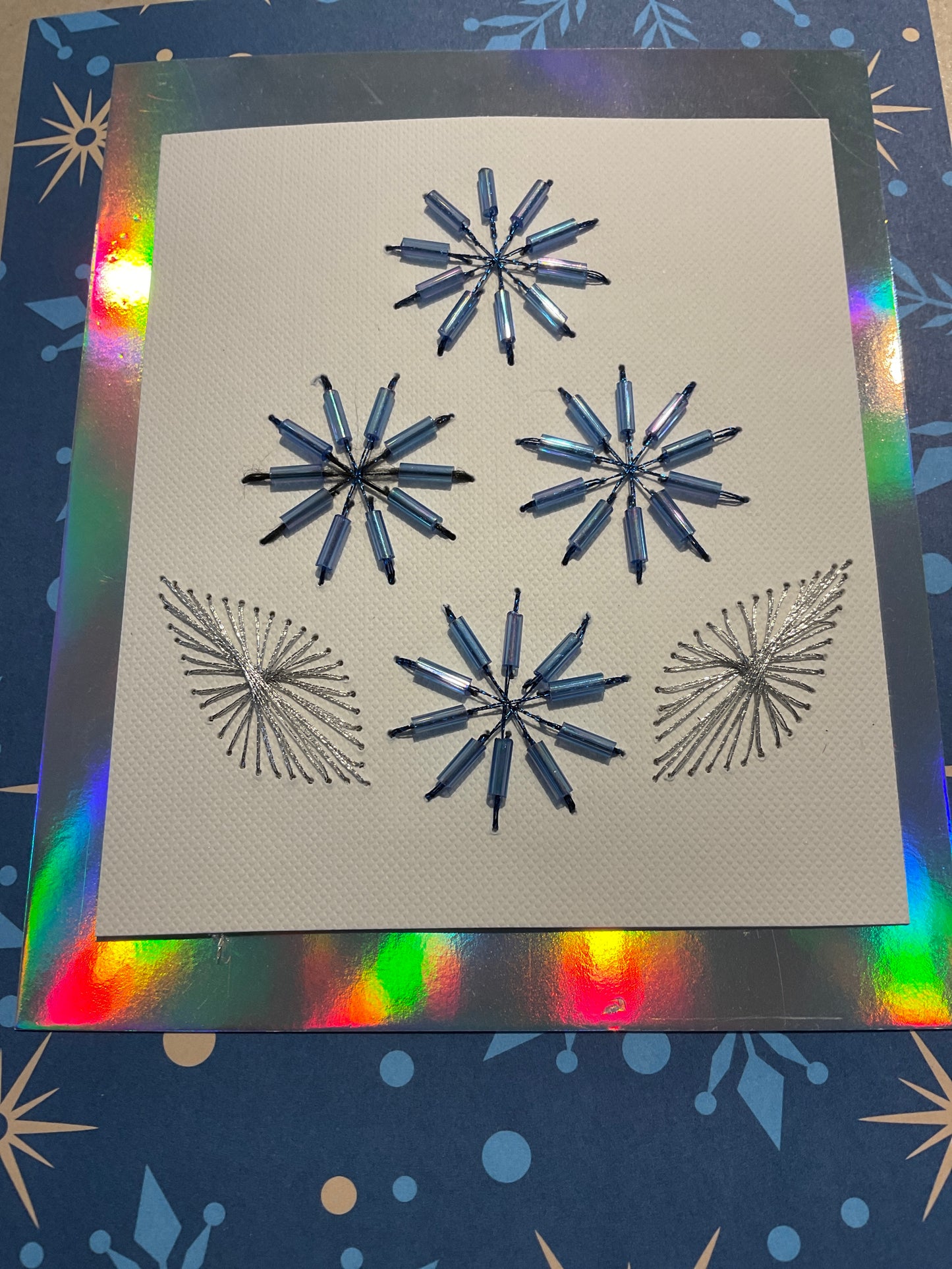 Hand Stitched Greeting Card 5x7