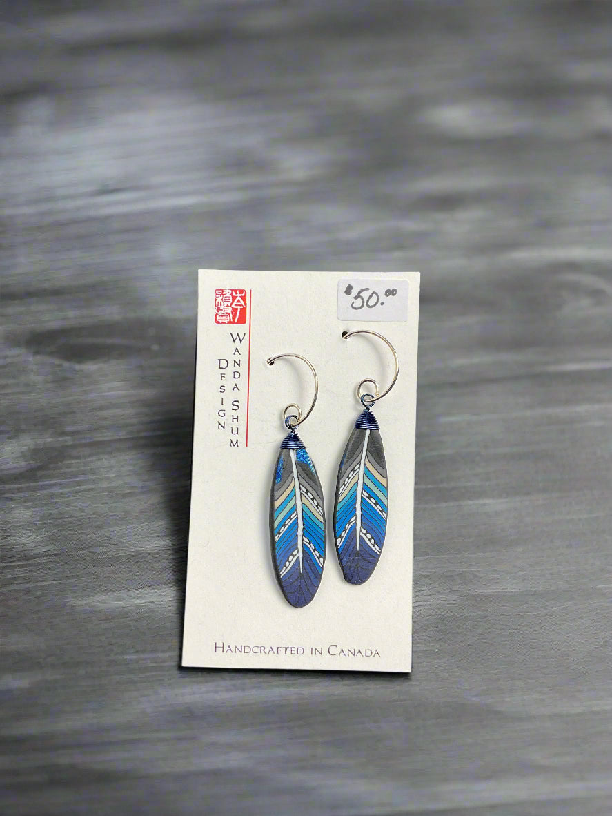 feather earrings made in Canada