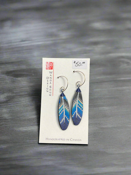 feather earrings made in Canada