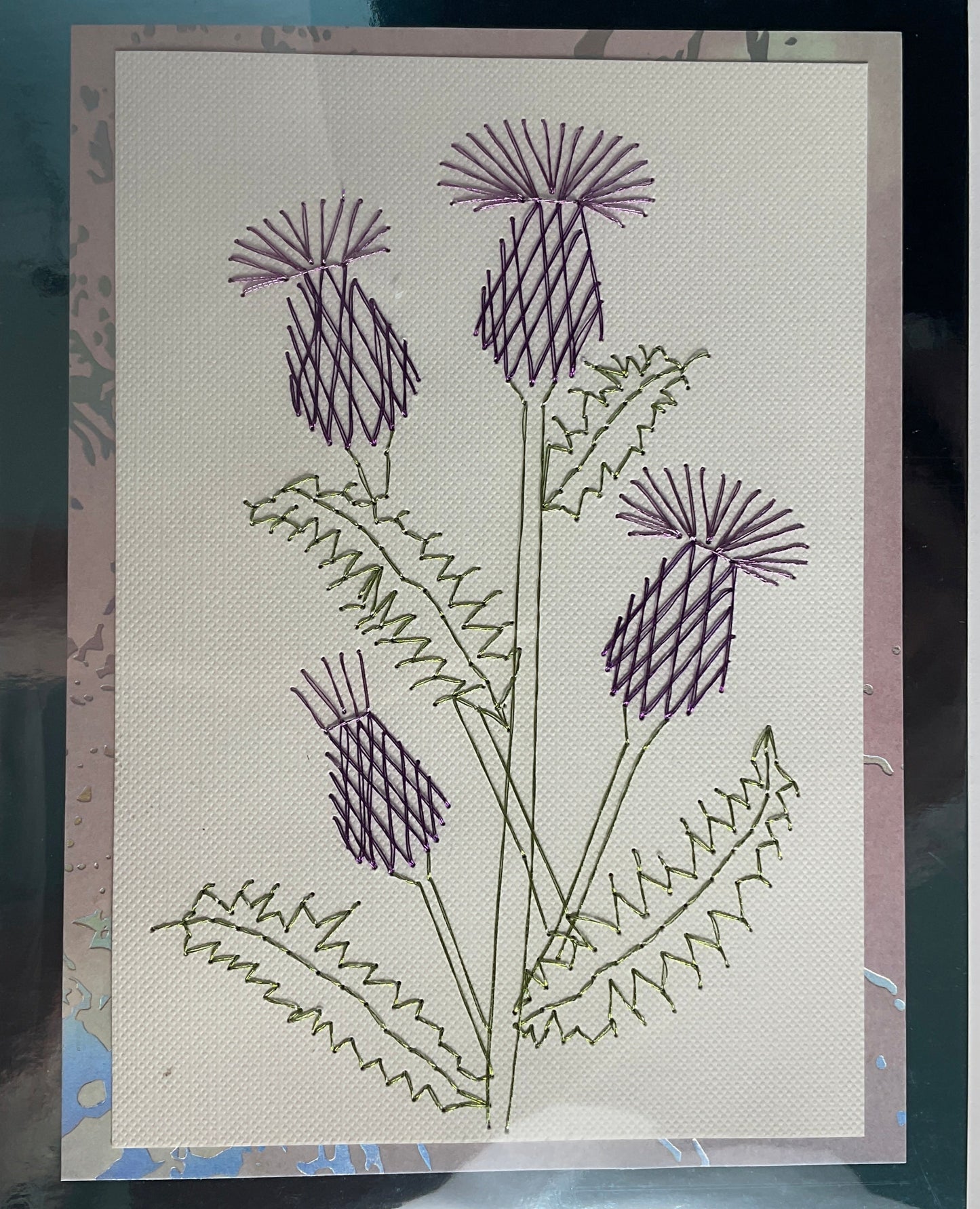 Hand Stitched Greeting Card 5x7