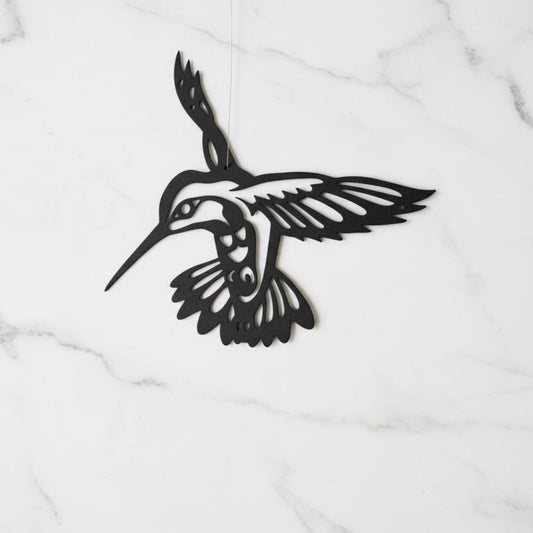 Metal powder coated hummingbird