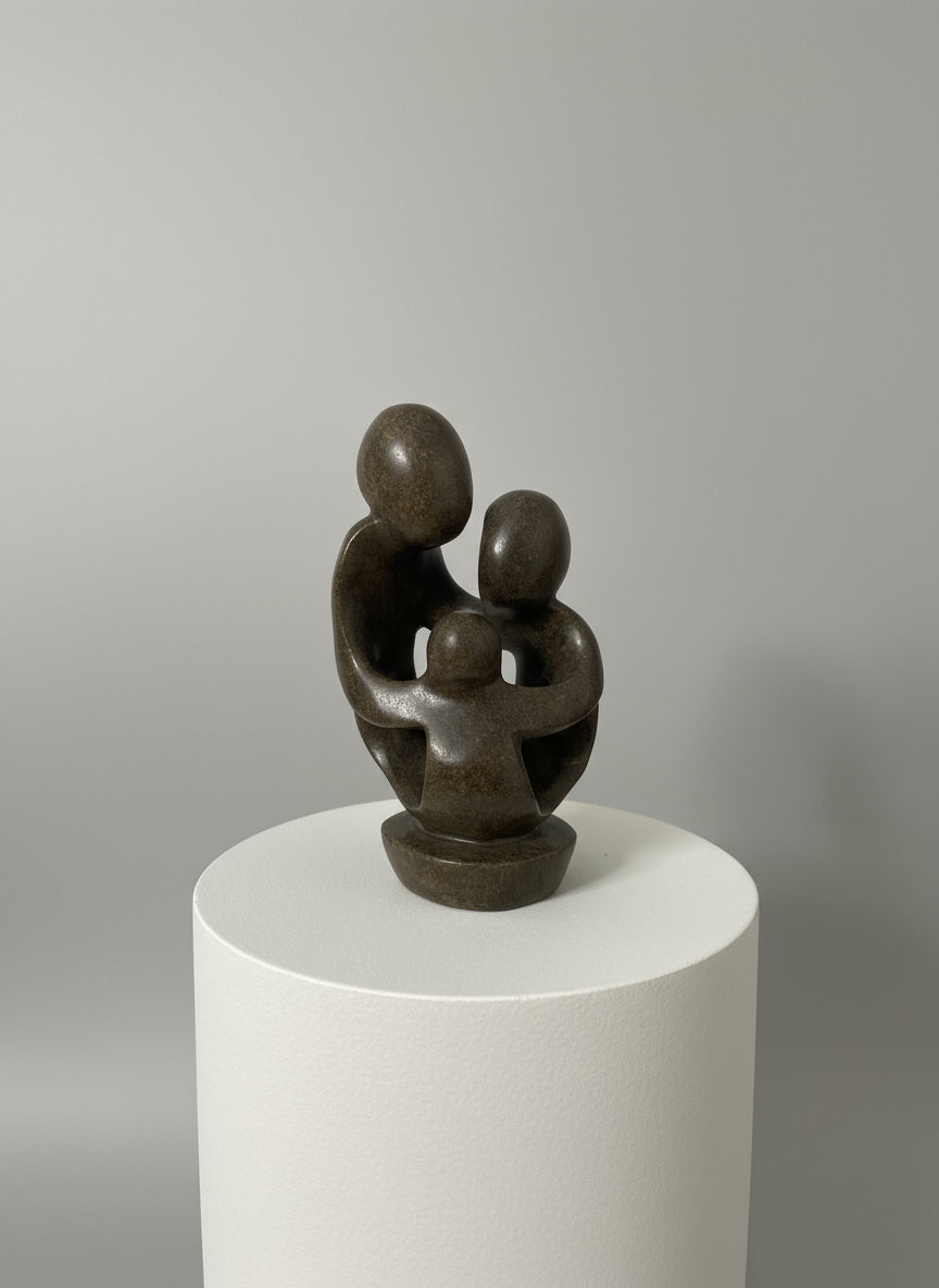Family of 3 Stone Carving