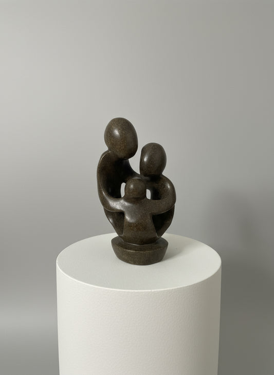Family of 3 Stone Carving