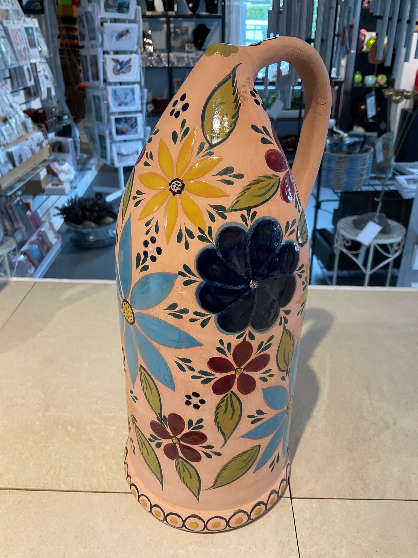 Hand painted watering jug