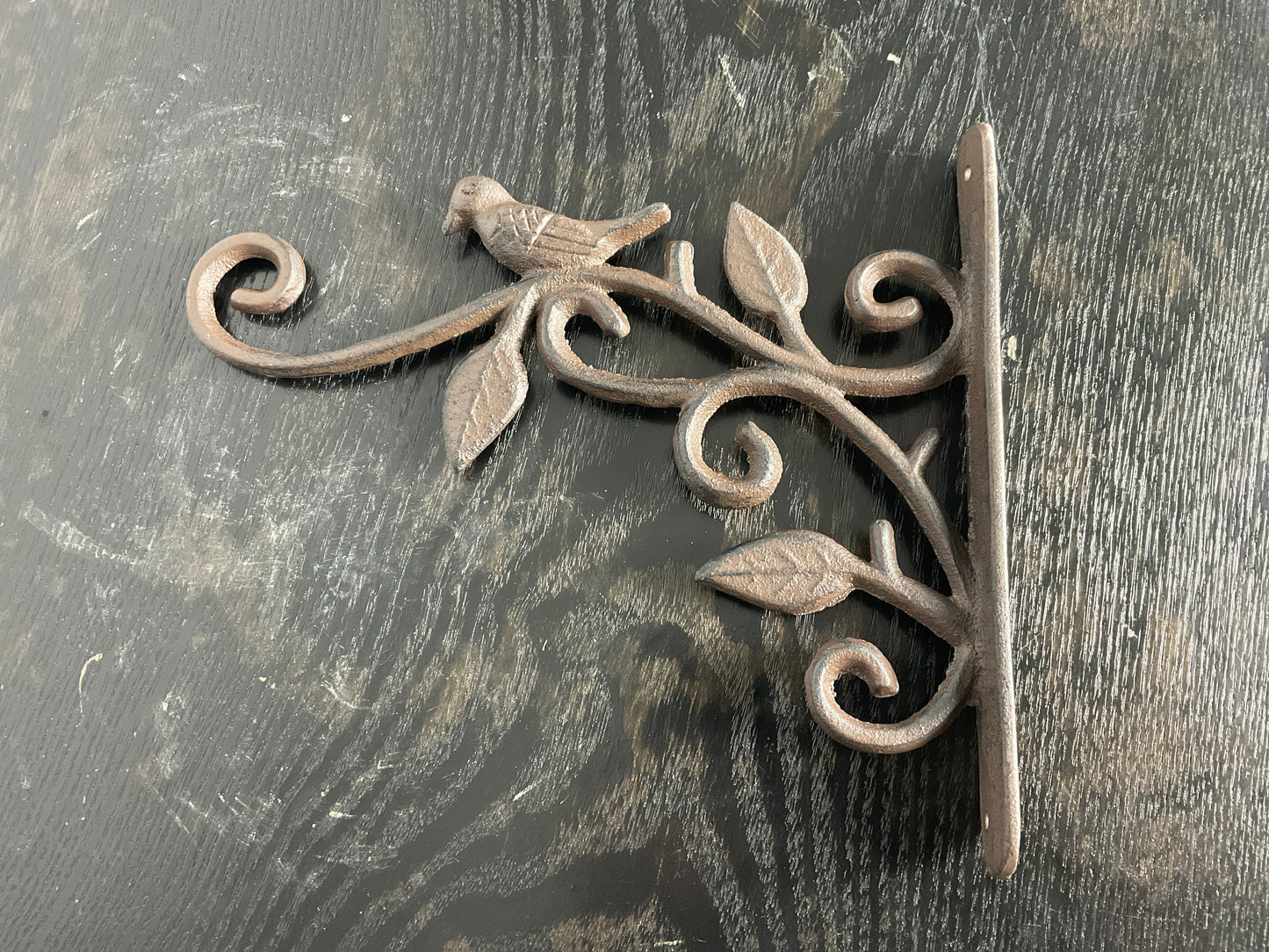 Bird and Twig Bracket - Rustic Brown