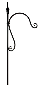 Single Shepherd Hook 84" - Black