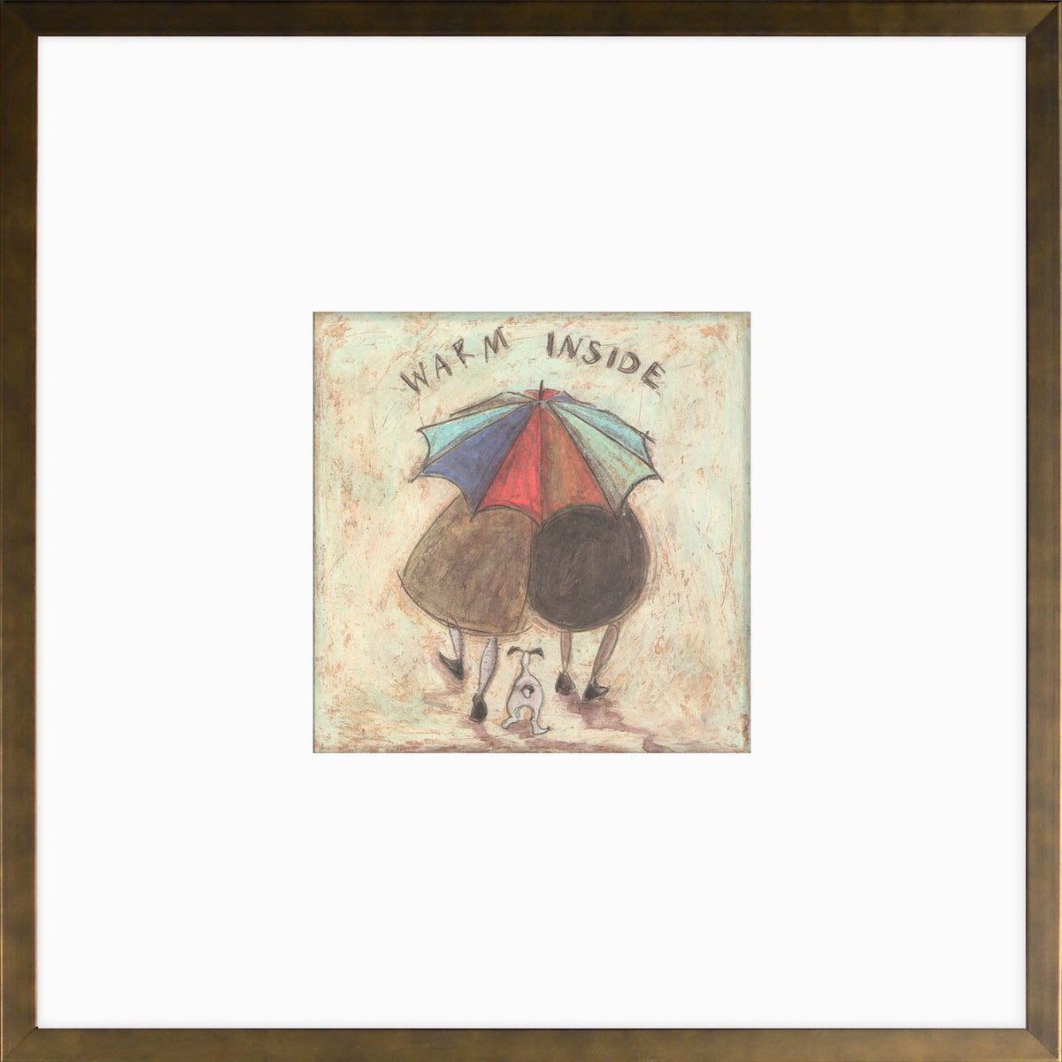 Warm inside framed print by artist Sam Toft